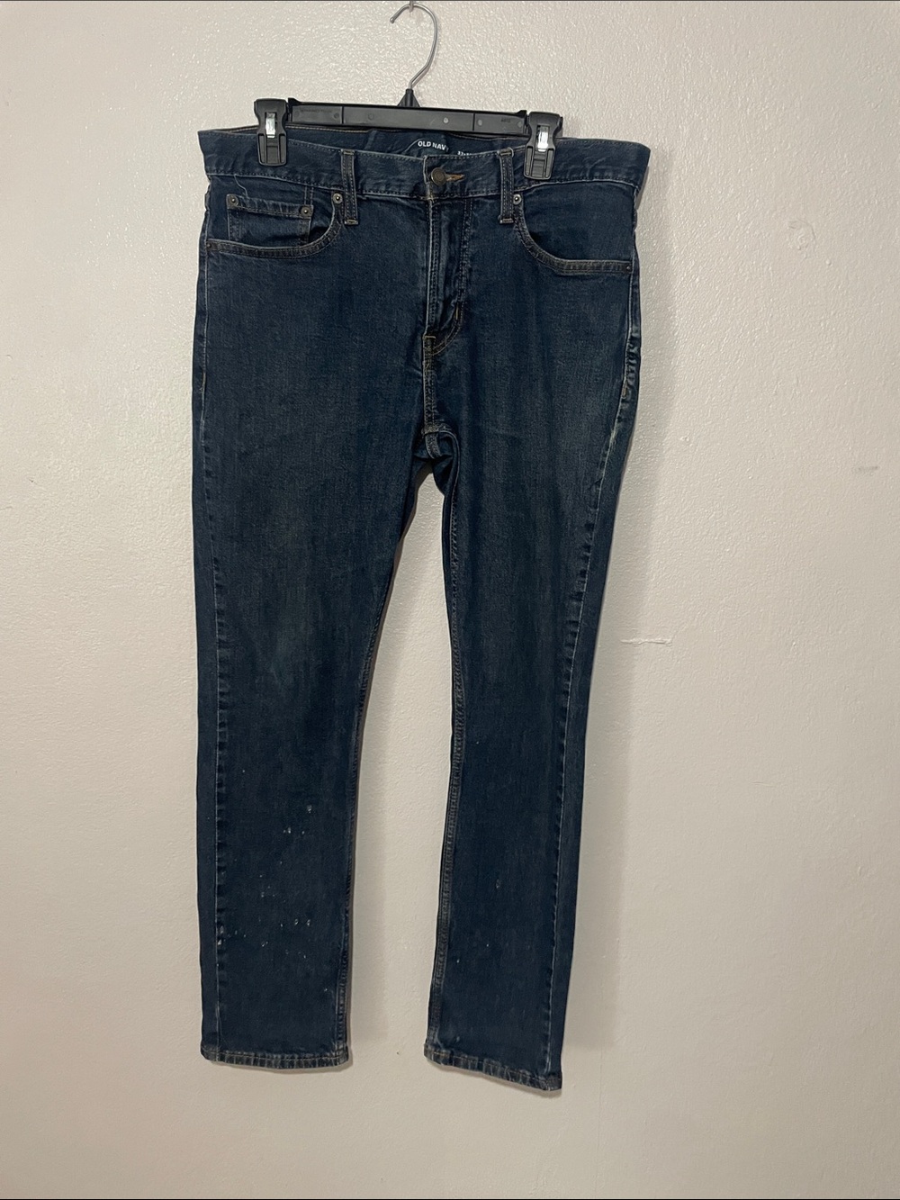 Men,s Dark Blue Slim Straight Jeans
